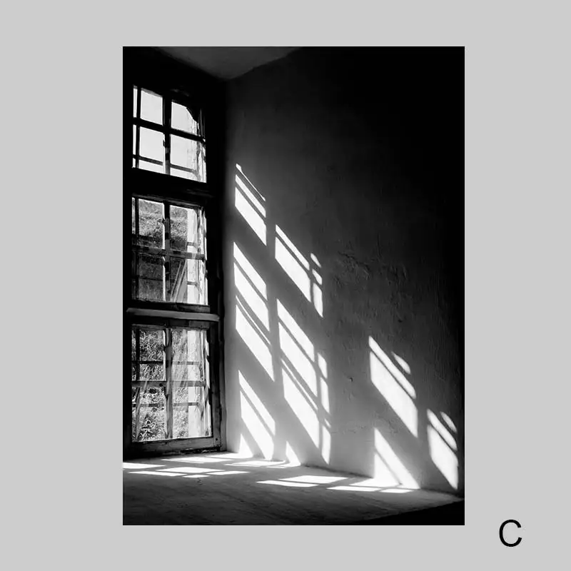 

Nordic City Poster Black And White Canvas Painting Street Wall Art Abstract Wall Picture For Living Room Decor Pictures Unframed