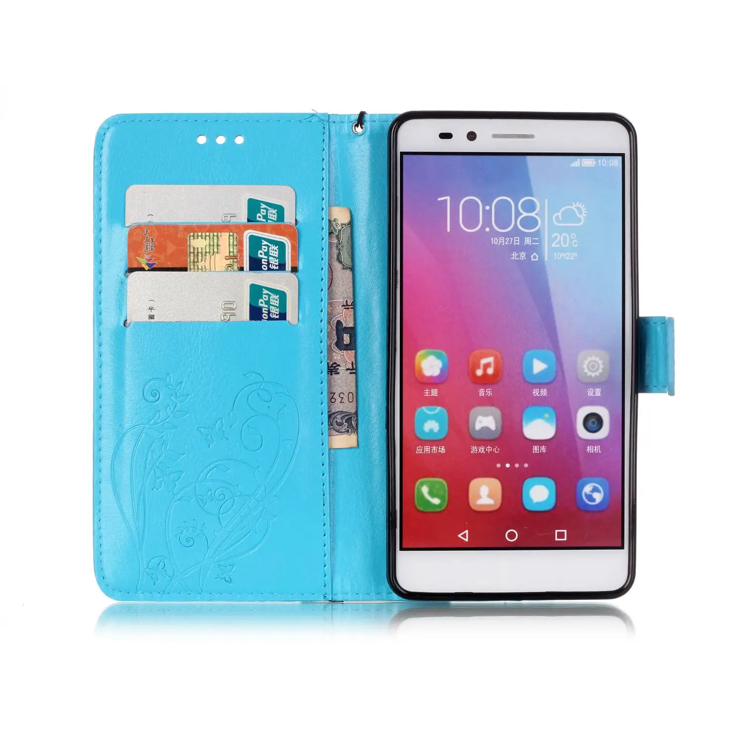 Чехол-бумажник для Huawei Honor 5X 5 X X5 из искусственной кожи с откидной крышкой