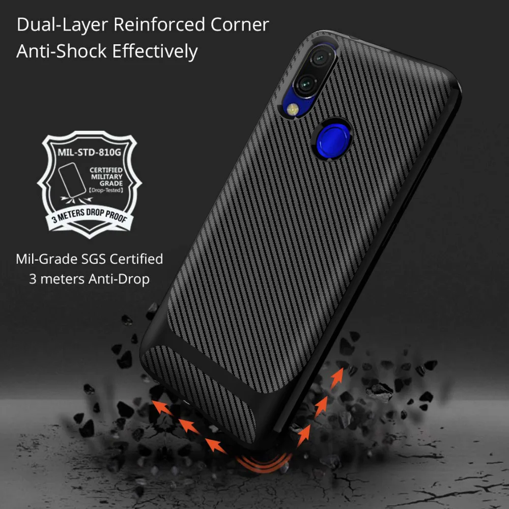 Чехол для Xiaomi Redmi Y3 мягкий Силиконовый противоударный защитный чехол на заднюю