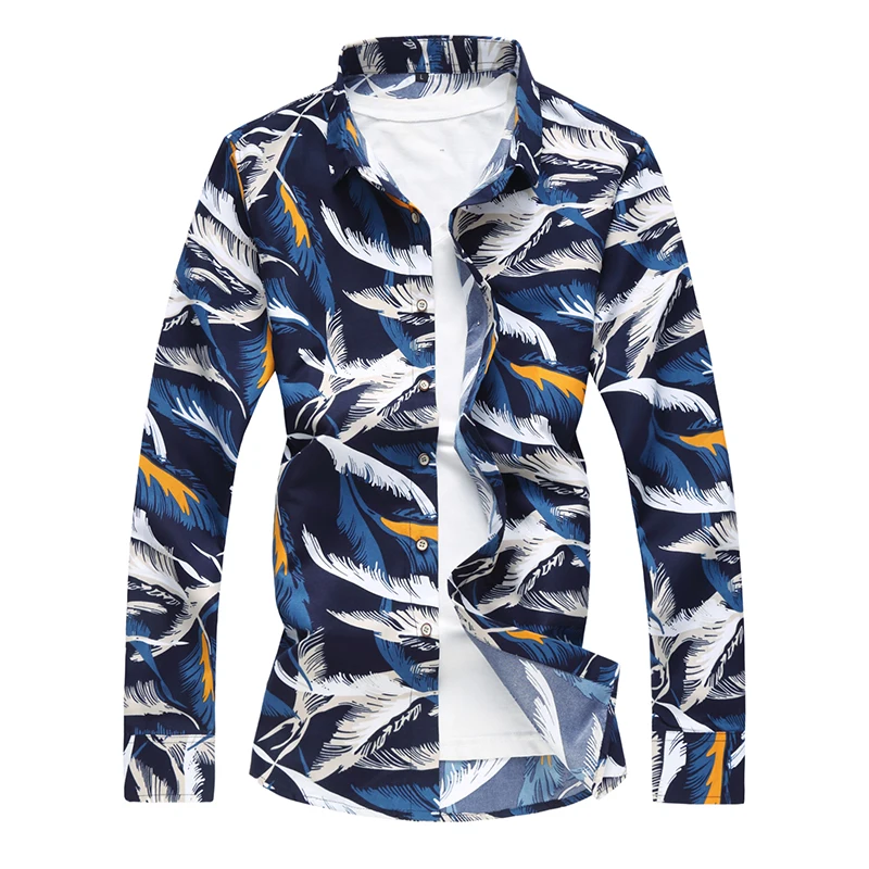 LONMMY плюс размеры 6XL 7XL гитары повседневные мужские рубашки slim fit с длинным рукавом для мужчин s рубашки для мальчиков платье Гавайские рубашки одежда
