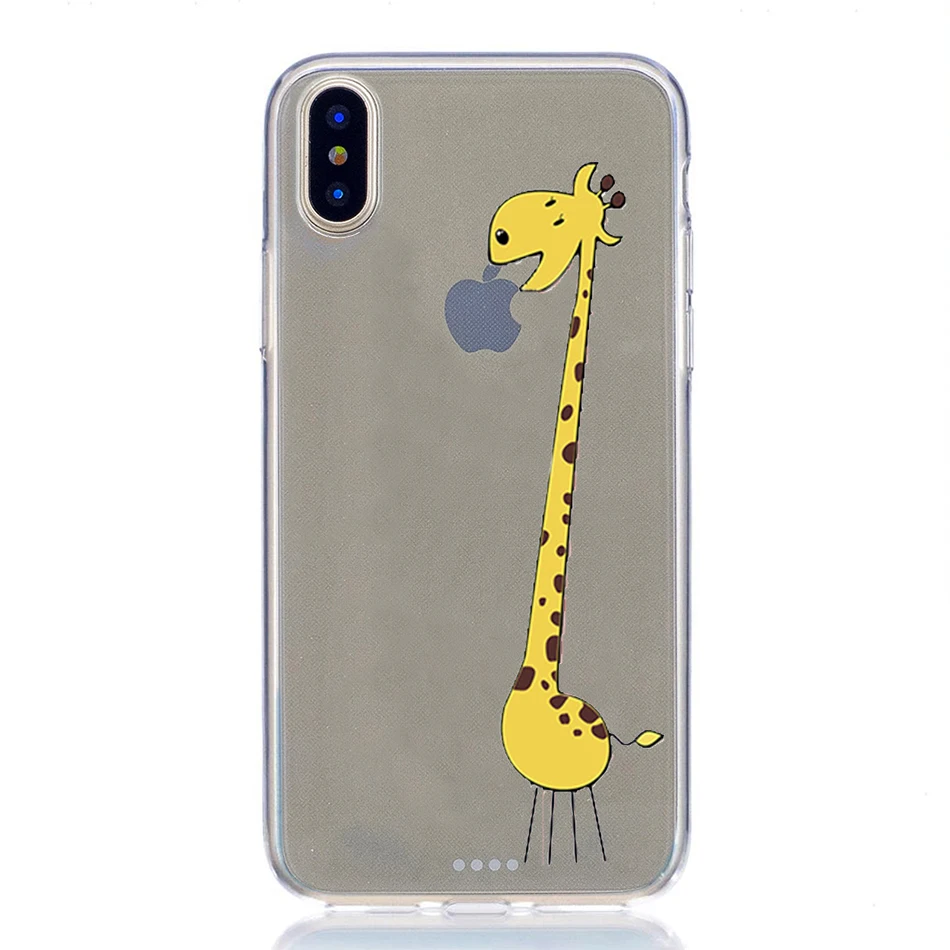 Чехол для iphone x xs xr max 6 S 7 8 plus 5S чехол силиконовый мягкий tpu прозрачный Забавный