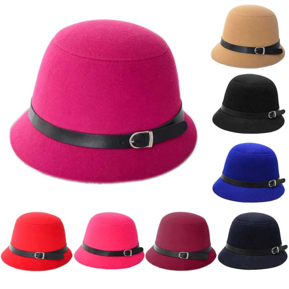 Милые европейские корейские винтажные шапки теплые зимние женские fedora шерстяные