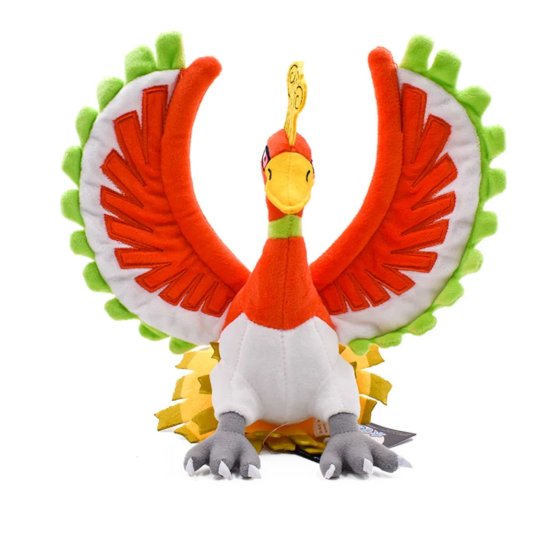 B 11-12 дюймов 5 стилей Zapdos& Articuno& Moltres& Ho-oh блестящие милые плюшевые игрушки для детей мягкие PP Хлопок Дети День рождения Рождество - Цвет: B