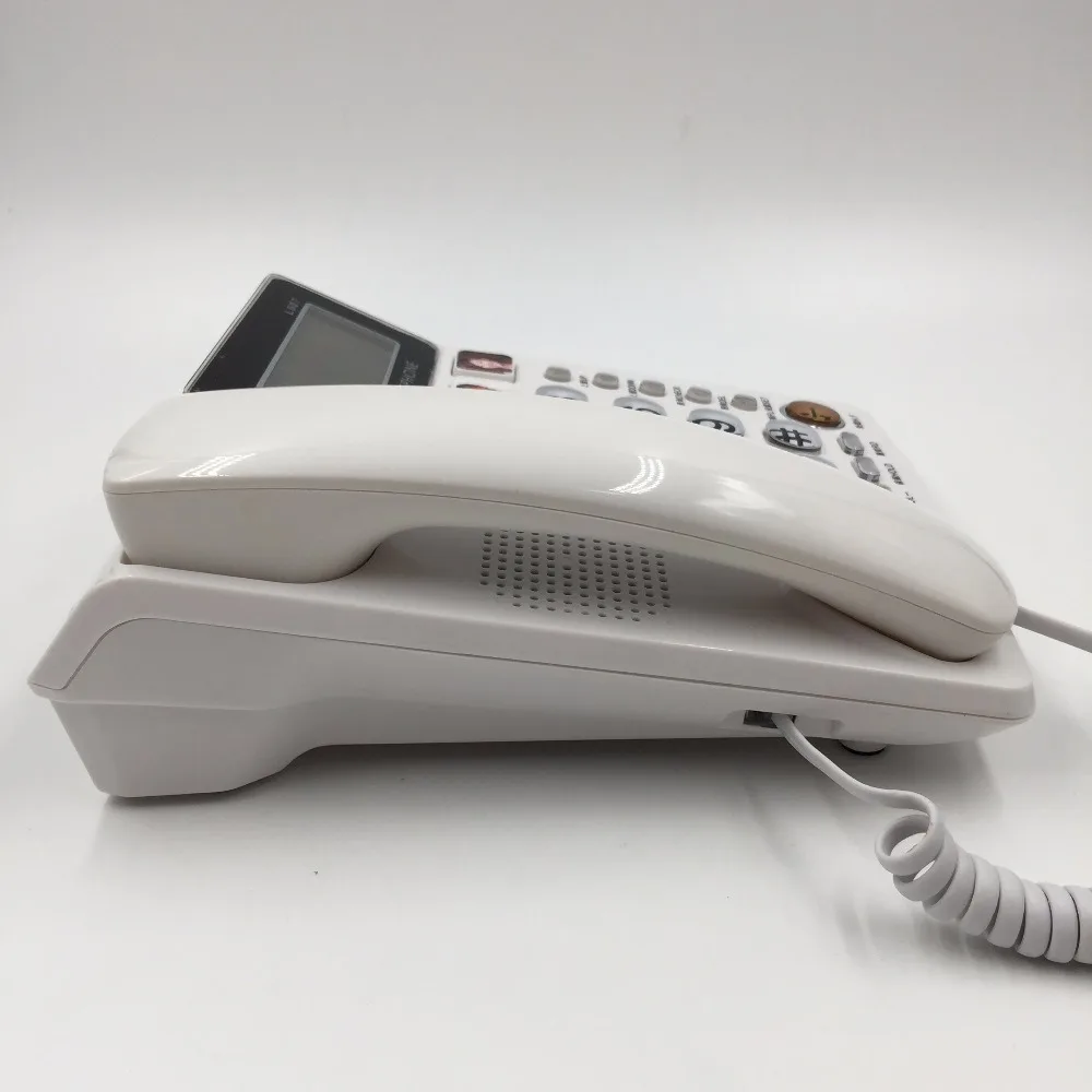FSK/DTMF Идентификатор вызывающего абонента Handfree Corder телефон Фикс стационарный телефон без Батарея для Офис telefono фихо для пожилых белый домашний телефон стационарный телефон телефон для дома