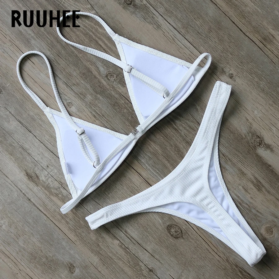 Пикантный бразильский комплект бикини RUUHEE 2019 купальники женский купальник