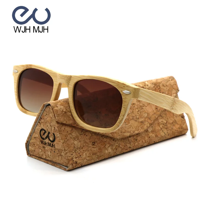 Солнцезащитные очки ручной работы из бамбукового дерева в стиле ретро