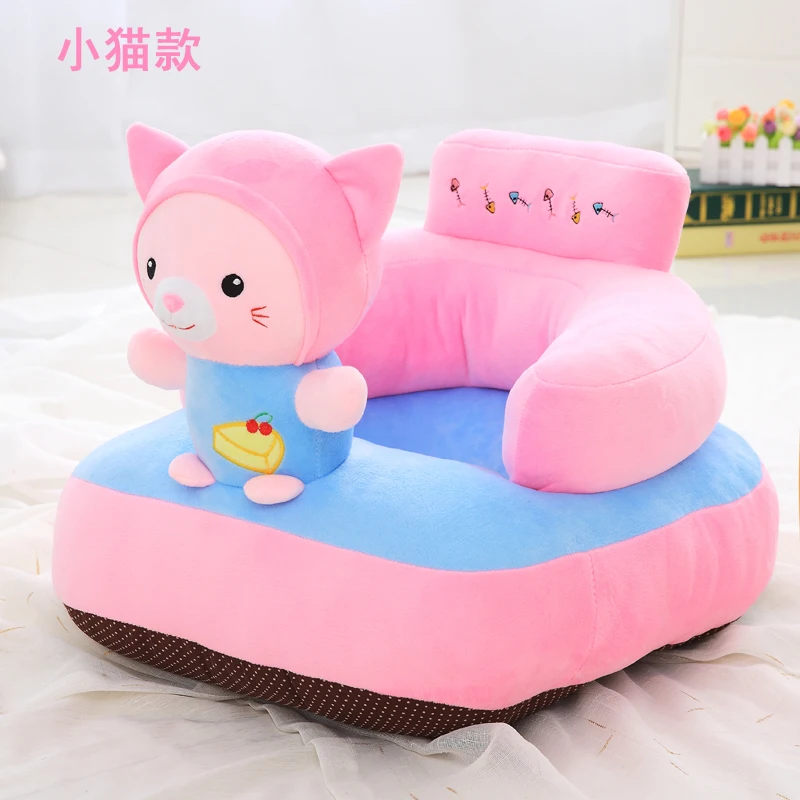cat 1 шт. Kawaii плюшевая Единорог подушка для детского сиденья мягкая Свинья Мягкие животные сиденье для обучения ребенка сиденье Красочные Безопасные сиденья - Цвет: cat