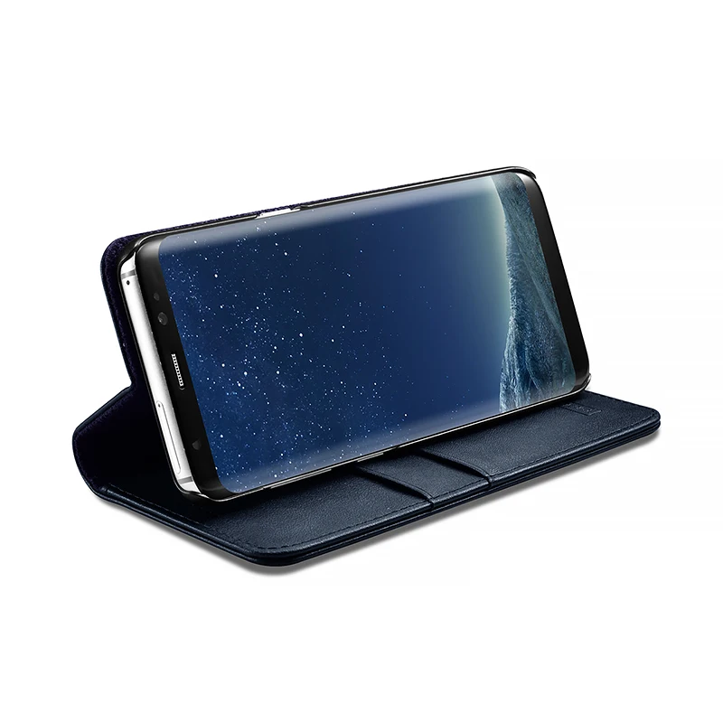 Чехол-бумажник Xoomz с откидной крышкой и подставкой для Samsung Galaxy S8 Plus, чехол для телефона из искусственной кожи в деловом стиле