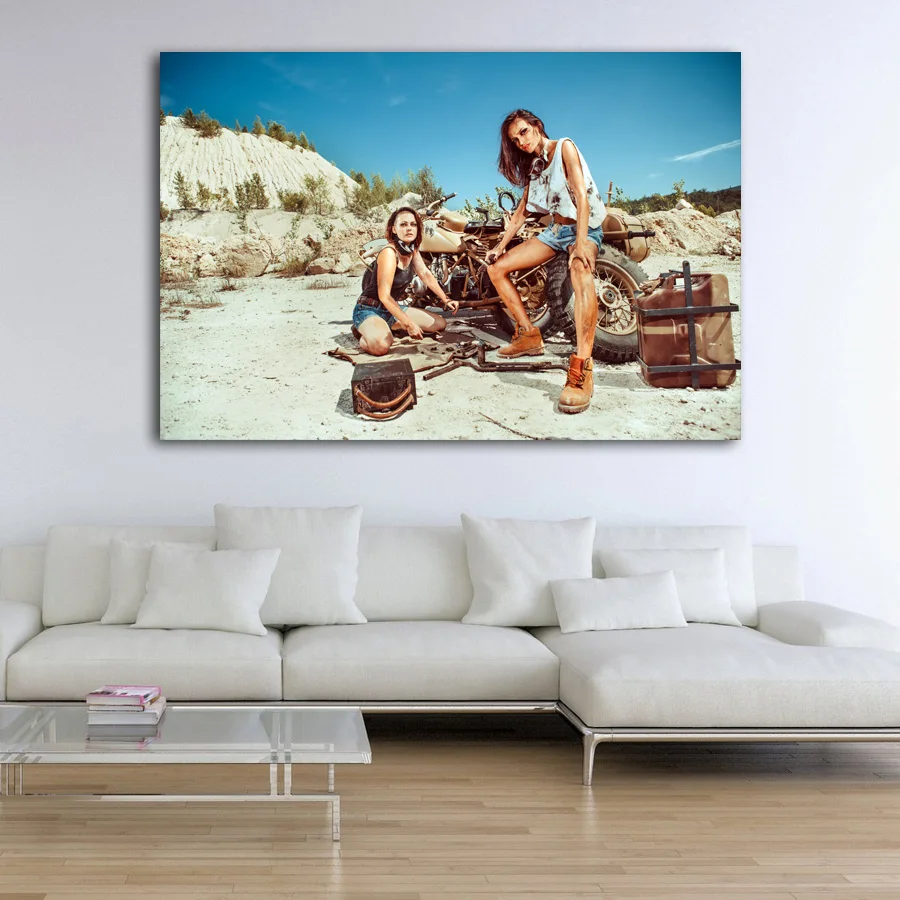 Декоративные картины обувь для девочек с мотоциклами пустыня картина на стену