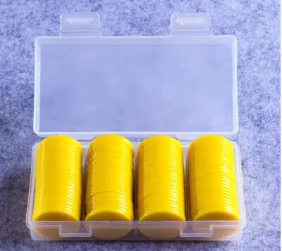 Yellow 100 шт Пластиковые покерные фишки казино маркеры бинго для развлечения семейный клуб карнавал бинго игровые принадлежности 25 мм 9 цветов - Цвет: Yellow