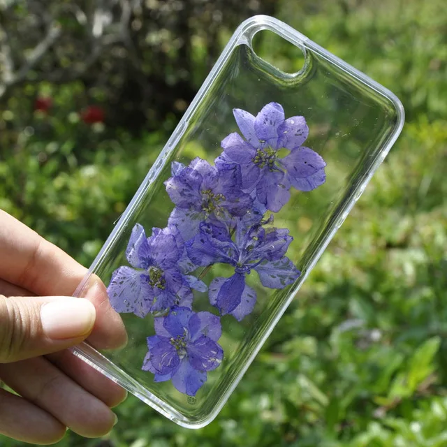 Boxkeya Чехлы ручной работы с натуральными сушеными цветами для iphone X, 6 S, 7, 7 Plus, 8, 8 Plus, 5S, Прозрачная мягкая задняя крышка из ТПУ - Цвет: 13