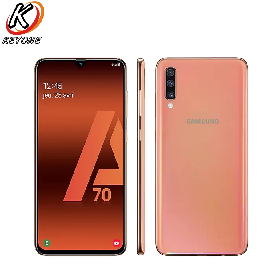 Мобильный телефон samsung Galaxy A70 с глобальной версией, A705FN-DS, 6,7 дюймов, 6 ГБ ОЗУ, 128 Гб ПЗУ, Snapdragon 675 20:9, экран капли воды, сотовый телефон