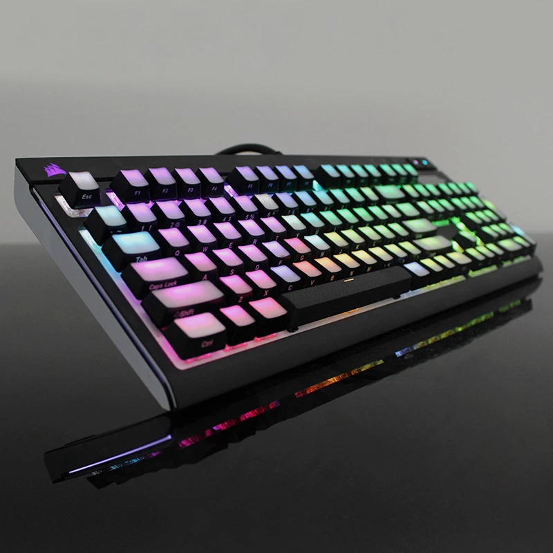MP108/87 клавиши градиентной цветовой подсветки PBT Keycap для Corsair STRAFE K65 K70 logitech G710+ Проводная USB механическая клавиатура Keycap