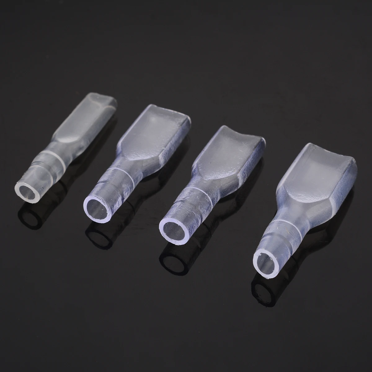 

270pcs 2.8mm 4.8mm 6.3mm Male / Female Crimp Spade Terminals With Transparent Insulating Sleeves Electrical Supplies