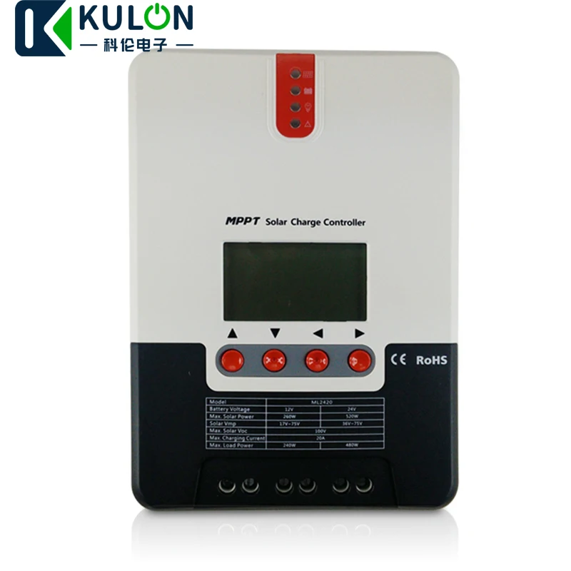 Контроллер солнечной зарядки SRNE 20A/30A/40A MPPT ML2420 ML2430 ML2440 ЖК дисплей 12 В 24