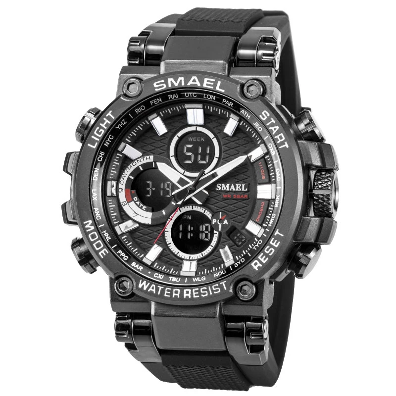 SMAEL мужские военные 1803 часы Relogios Masculino 50 м водонепроницаемые наручные Хронограф