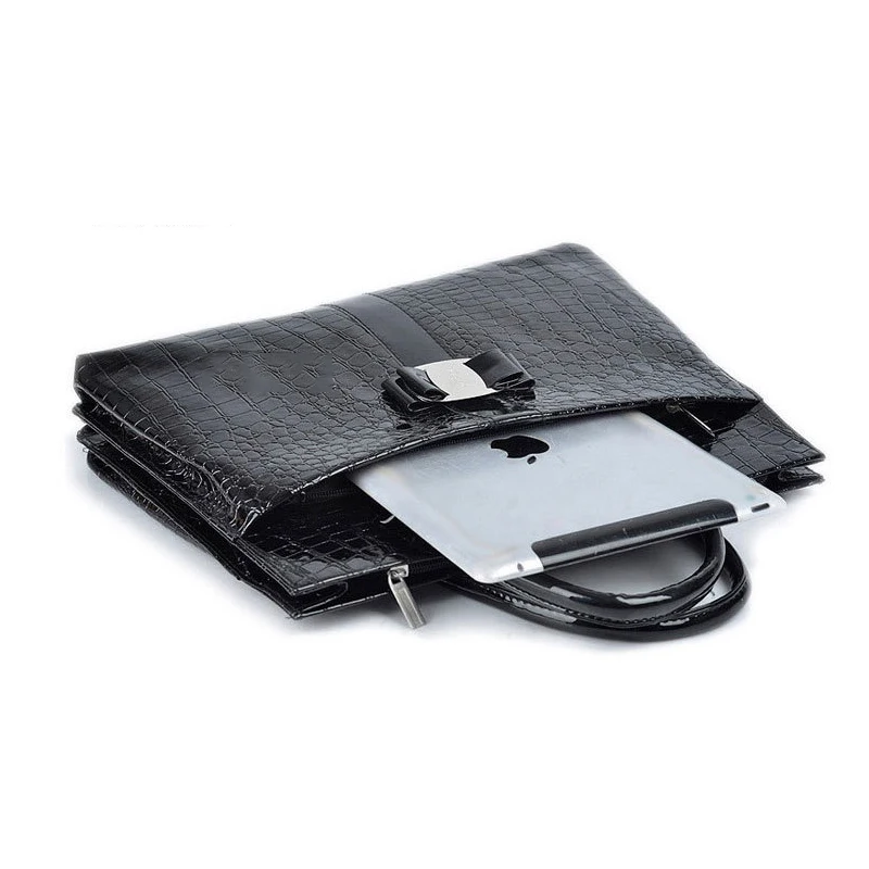 ICeinnight крокодил узор черный красный кожаные сумки для женщин с металлическим