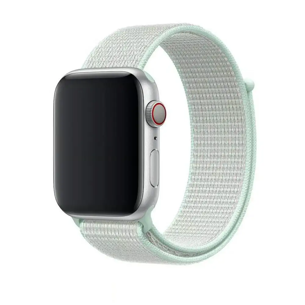 Спортивный нейлоновый ремешок для Apple Watch, ремешок 40 мм, 44 мм, ремешок для iWatch серии 1, 2, 3, 4, цветные сменные ремешки для часов 38 мм, 42 мм - Цвет ремешка: NEW TEAL TINT