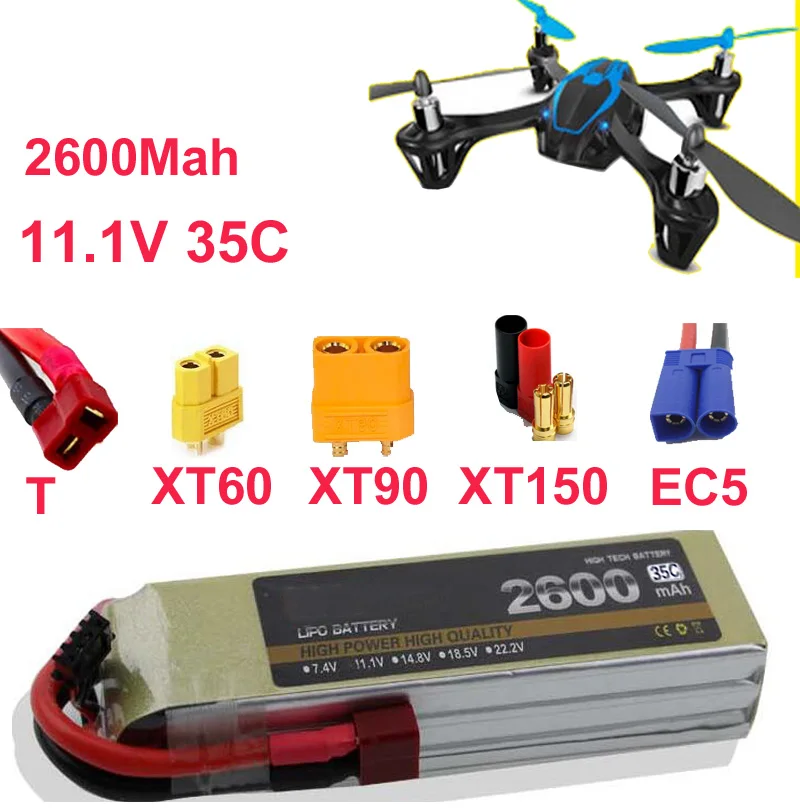 

High Rate Discharge 29WH 35C 3S 11.1V 2600Mah Aeromodel Aircraft Power Supply Li-poly Cell Low Resistance FPV Battery for Drone