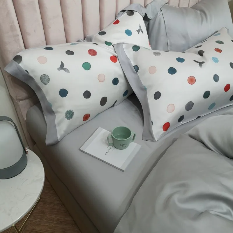 Мягкая простыня из тенсела наволочка пододеяльник Комплект постельного белья