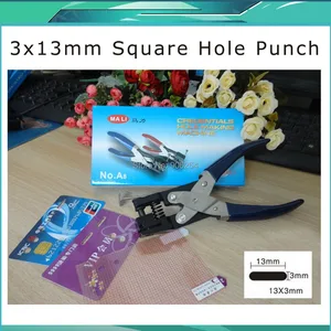 Multifunctional Dual-Use Pvc Card Paper Hole Punch for Round 3mmx13mm Oblate Shape Furador Free Shipping