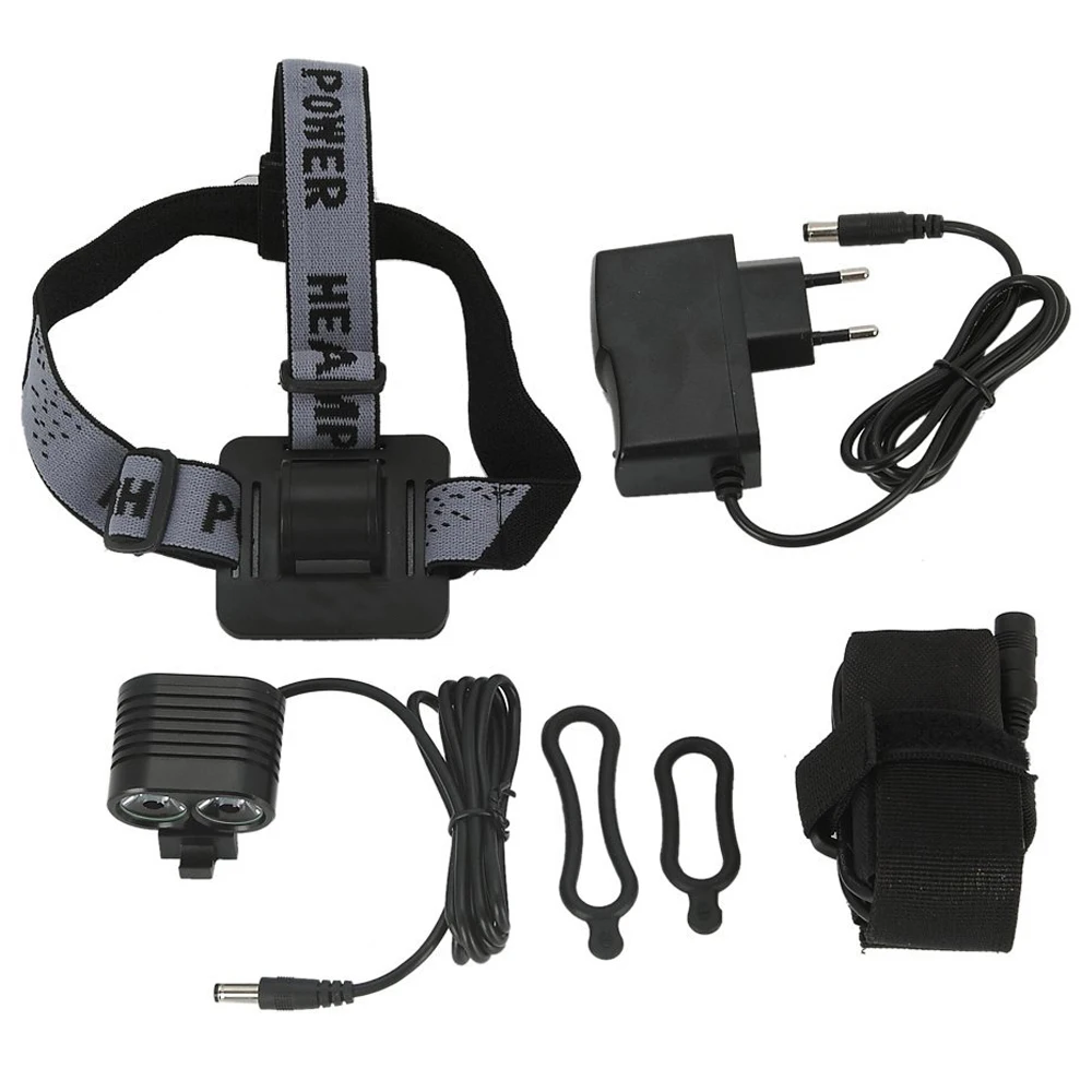 Rechargeable and Waterproof Bike head light lamp - 2 x XM-L2 4000 Lumen LED 3 Modes of Operation with 8.4V Battery | Лампы и освещение