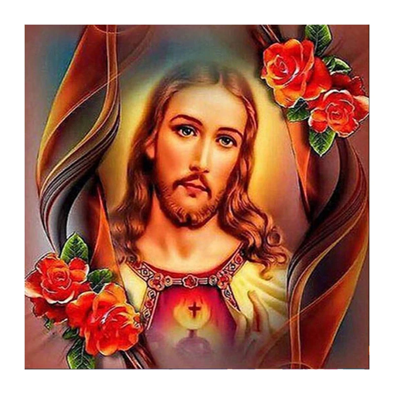 5D алмазная живопись сделай сам вышивка крестиком картина Иисуса Бога 3d