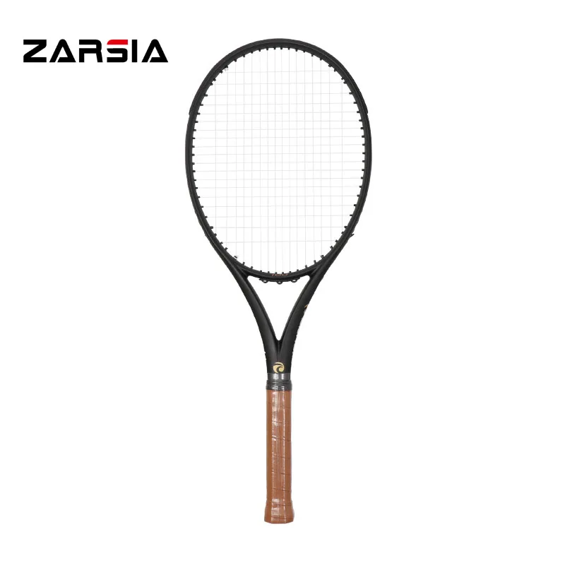 2017 ZARSIA customs Black Tennis Racquets 100% graphite tennis rackets 300g 41/4,43/8,41/2 Free shipping