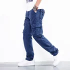 Брюки-карго мужские осенние хлопковые, с 6 карманами