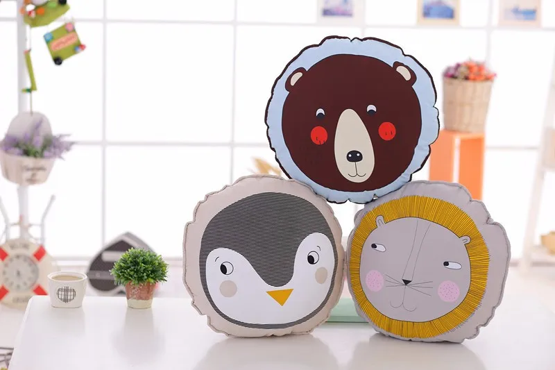 Симпатичные животные плюшевая кукла Лев Пингвин медведь подушка мягкая игрушка