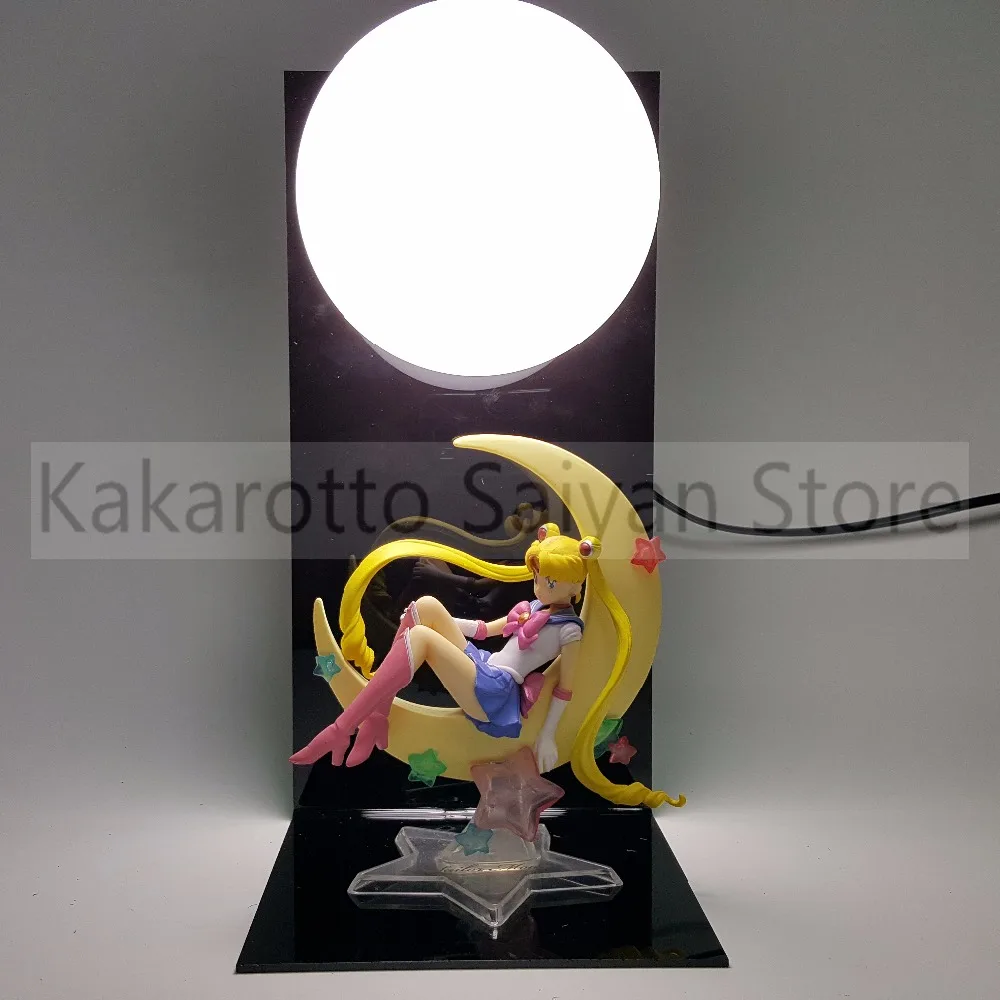 Сейлор Мун фигурки Tsukino Usagi с Луной DIY Коллекционная модель игрушки Аниме + база