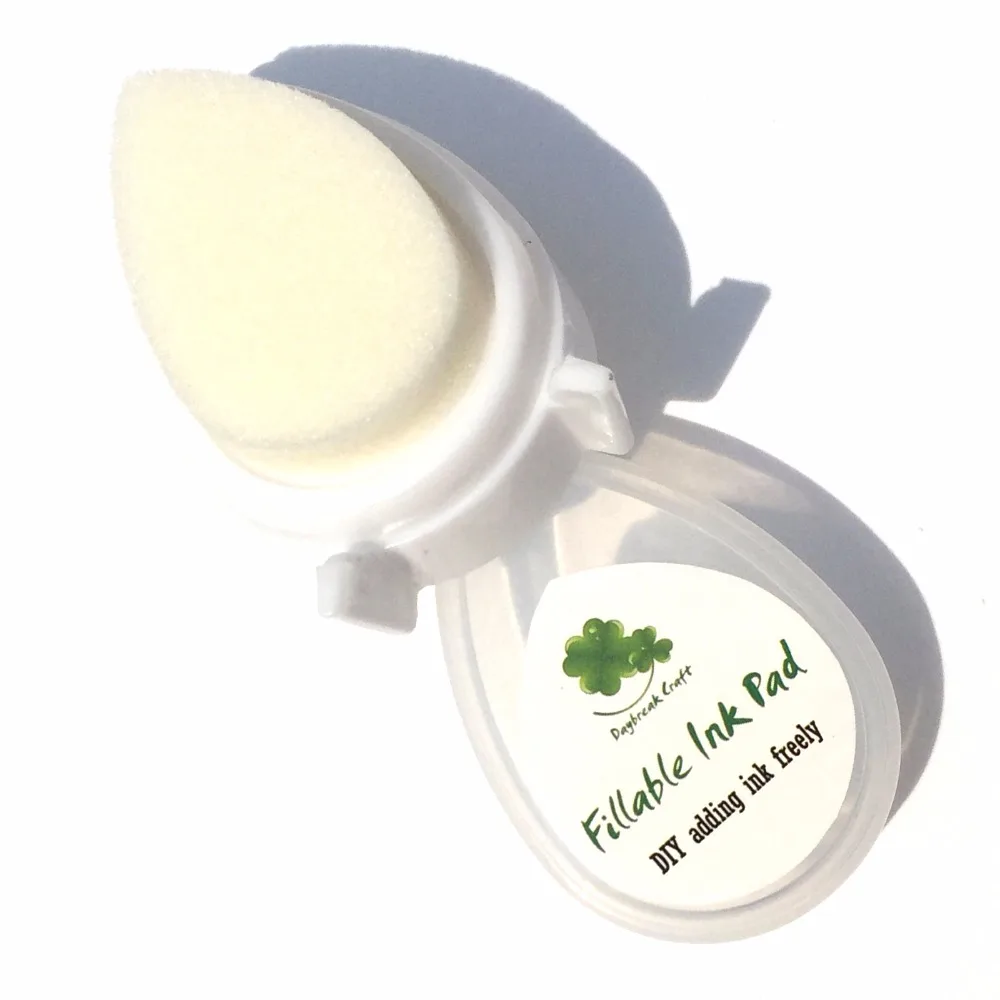 

(Pack of 20) White empty water drop inkpad without ink DIY fillable ink pads