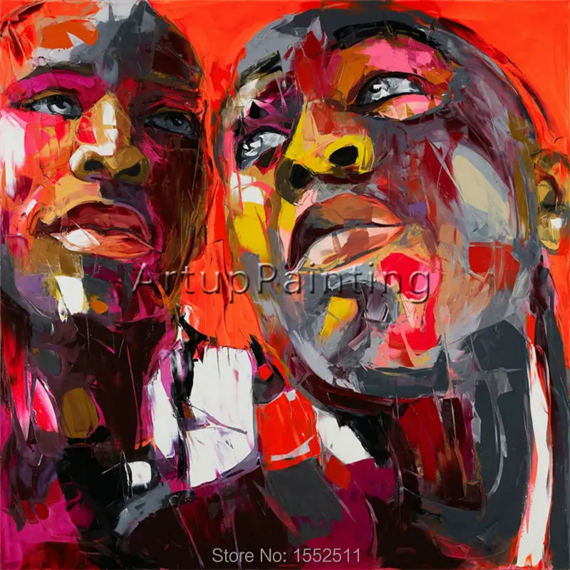 Francoise Nielly ручная роспись палитра нож для лица картина маслом импасто рисунок на