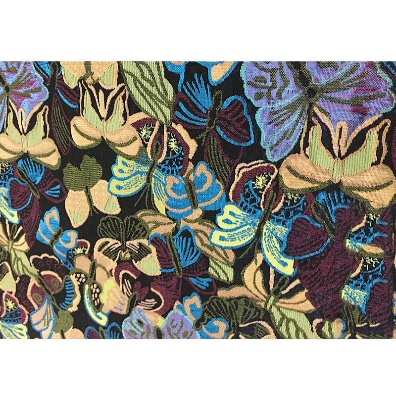 Ретро африканская ткань Изысканная бабочка жаккардовая модная одежда