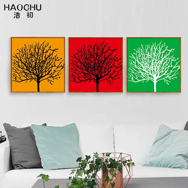 Абстрактные настенные плакаты от бренда haochu художественный цветной фон дерево