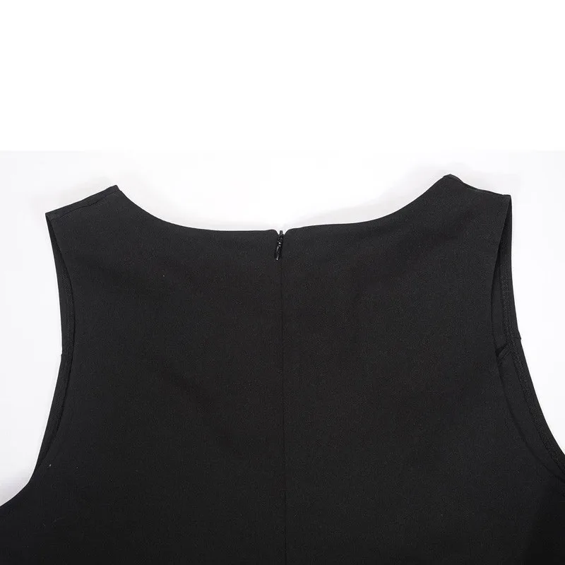 Three Seasons Summer Women's Cute Active Dress A Line Above Knee Mini Polyester Sleeveless Print Round Neck with Zipper Sashes | Женская