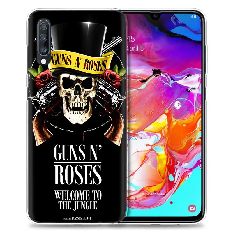 02 Пистолеты N Roses чехол для samsung Galaxy A50 A70 A80 A60 A40 A30 A20 A10 A50s A30s A20e A6 A8 плюс чехлы из ТПУ для телефона с отделениями для карт - Цвет: 02