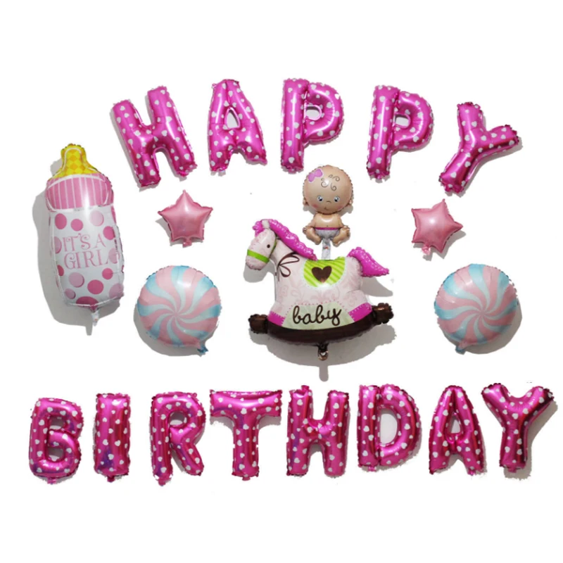 Toy Children's Inflatable Aluminum Foil Balloon Baby Happy Birthday Letter Balloons Party Decorations for Kids Pa | Дом и сад