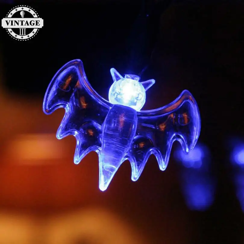 Hallowmas летучая мышь 10LED световая лента модные шторы фиолетовая Турецкая Ночная Фея