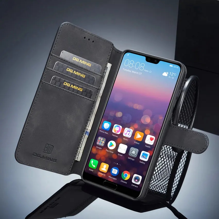 DG. MING чехол для телефона для huawei P20 Pro винтажный кожаный чехол-кошелек для huawei P20 Lite Nova 3E чехол s Флип-книжка Coque Funda Stand