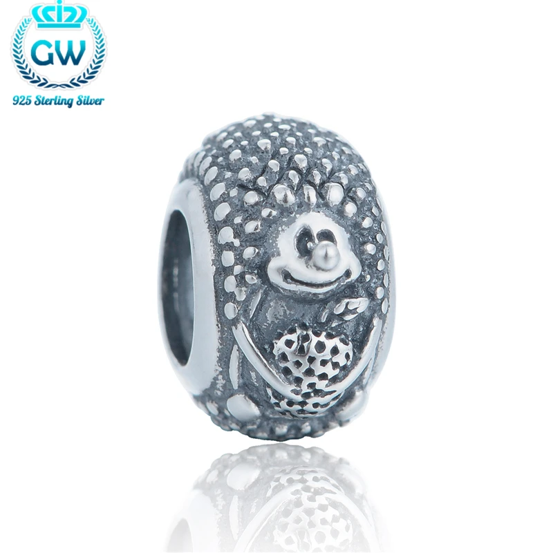 Подвеска еж из стерлингового серебра милые ювелирные изделия с животными для