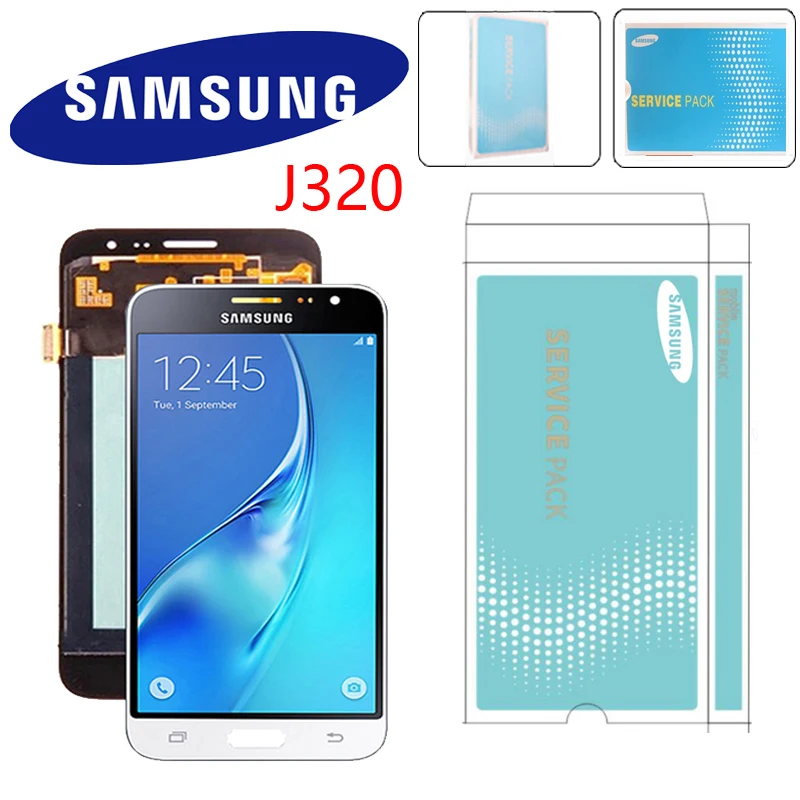 Оригинальный AMOLED дисплей 5 0 дюйма для Samsung Galaxy J3 2016 J320 J320F J320M J320Y сменный ЖК с