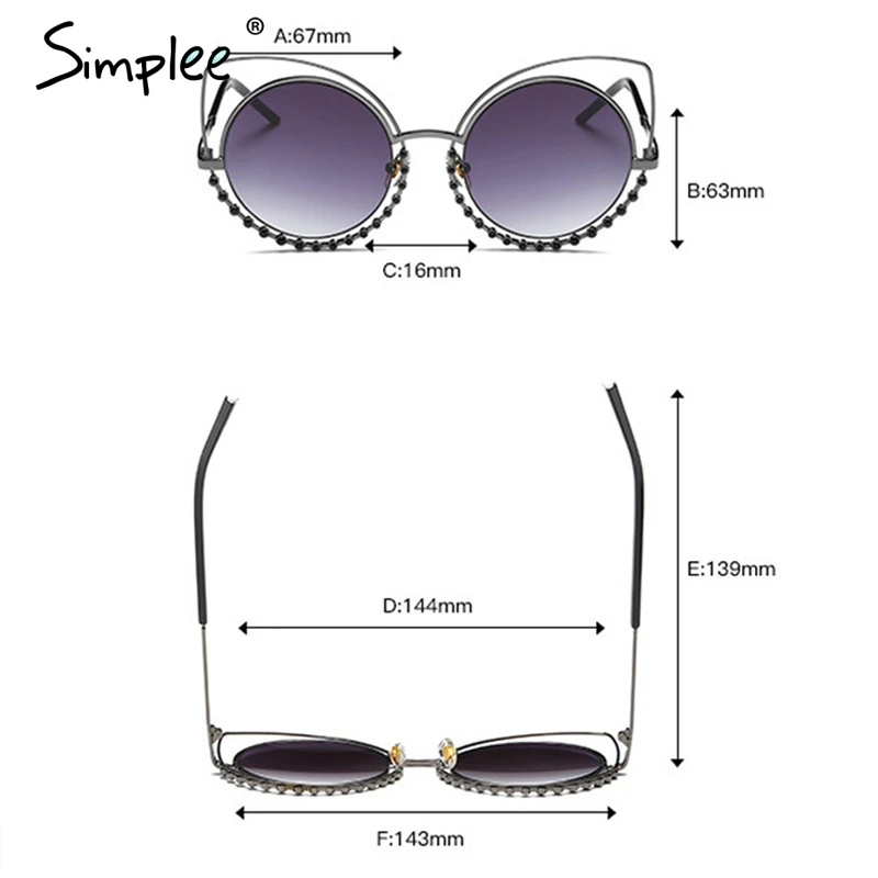 Женские винтажные солнцезащитные очки Simplee женские модные &quotкошачий глаз&quot из