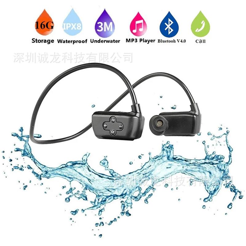 

Newest 901P Bluetooth Waterproof 16G HIFI MP3 Player IPX8 Swimming Outdoor Sport Wireless Earphones USB MP3 Music Players