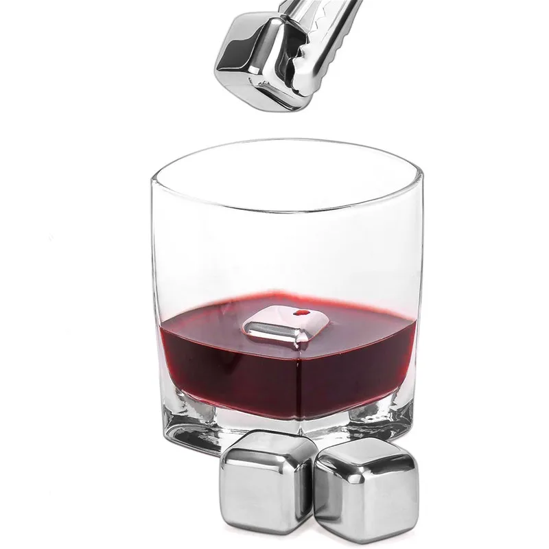 Многоразовые кубики льда из нержавеющей стали для охлаждения винных напитков и
