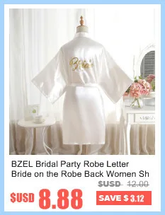 BZEL Matron Of Honor, женские халаты, свадебные, вечерние, подарок, цветочные, атласные, шелковые халаты, кимоно, халат, халат, ночная рубашка, Халат