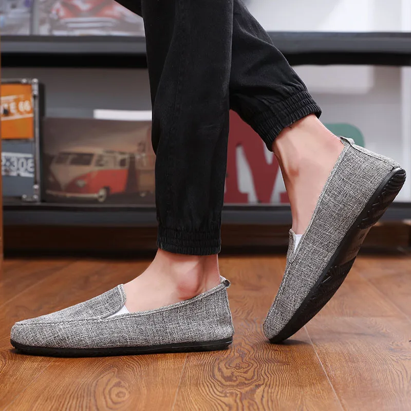 

Mens Shoes Casual Male Breathable Canvas Shoes Men Chinese Fashion 2019 Soft Slip On Espadrilles For Men Loafers Deporte Hombre