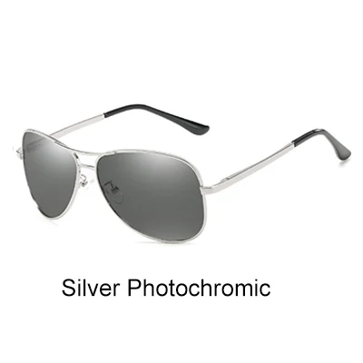 Silver Photochromic Ralferty классический пилот фотохромные солнцезащитные очки для мужчин поляризационные UV400 высококачественные водительские очки мужские очки Хамелеон X7750 - Цвет линз: Silver Photochromic