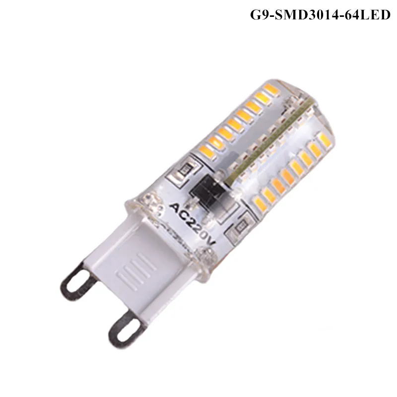400 шт. силиконовые светодиодсветодиодный лампы G9 E14 AC220V 6 Вт 9 SMD 3014 64 104|candle light|candle led