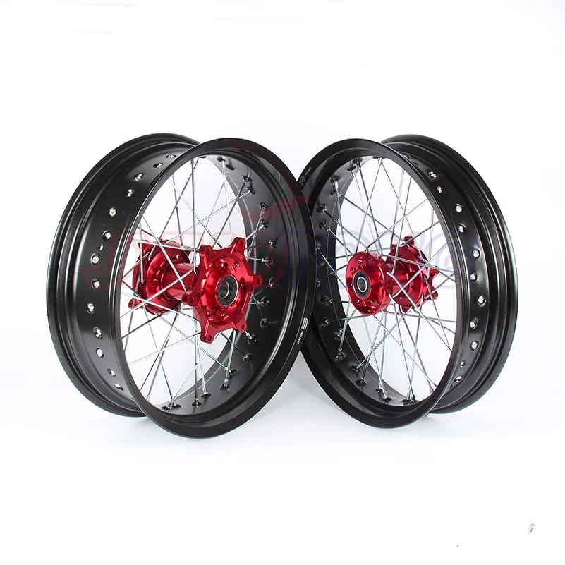 Комплект Колесных ободов SUPERMOTO 3 5/5 0*17 &quotдля HONDA CRF250R 2004 2013 CRF450R 2002 2012 2011 2010 2009 2008 2007
